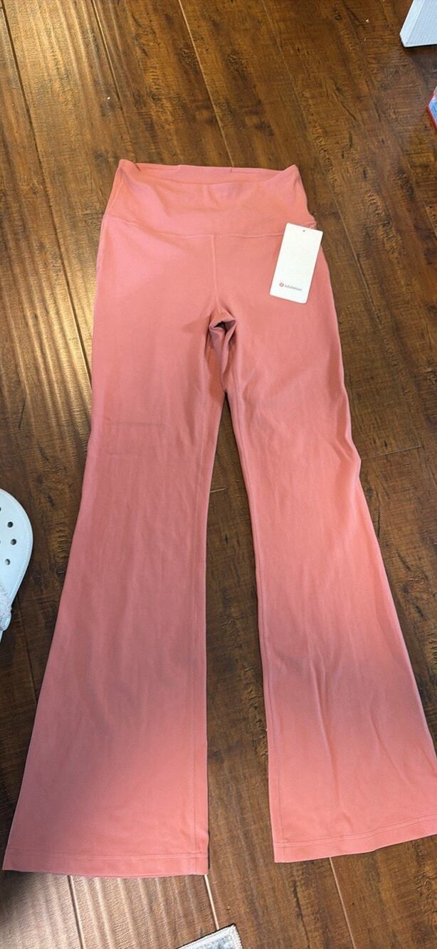 Lululemon Groove Pant SHR Flare Nulu salmon/blush Size 8 NEW Full Length